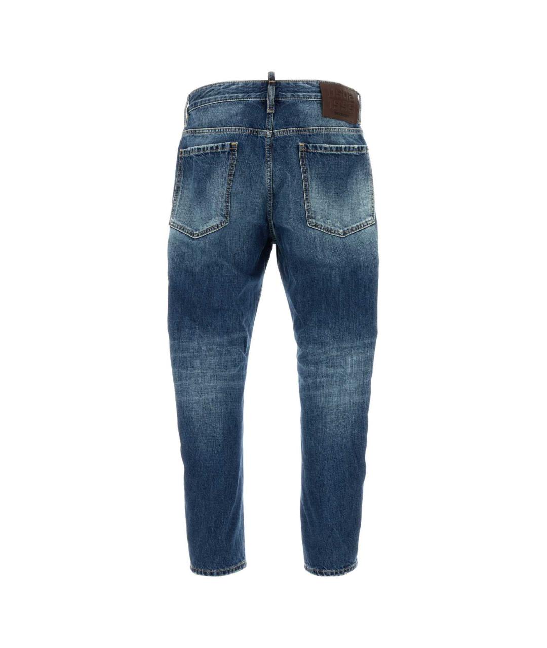 DSQUARED2 Синие хлопковые прямые джинсы, фото 2