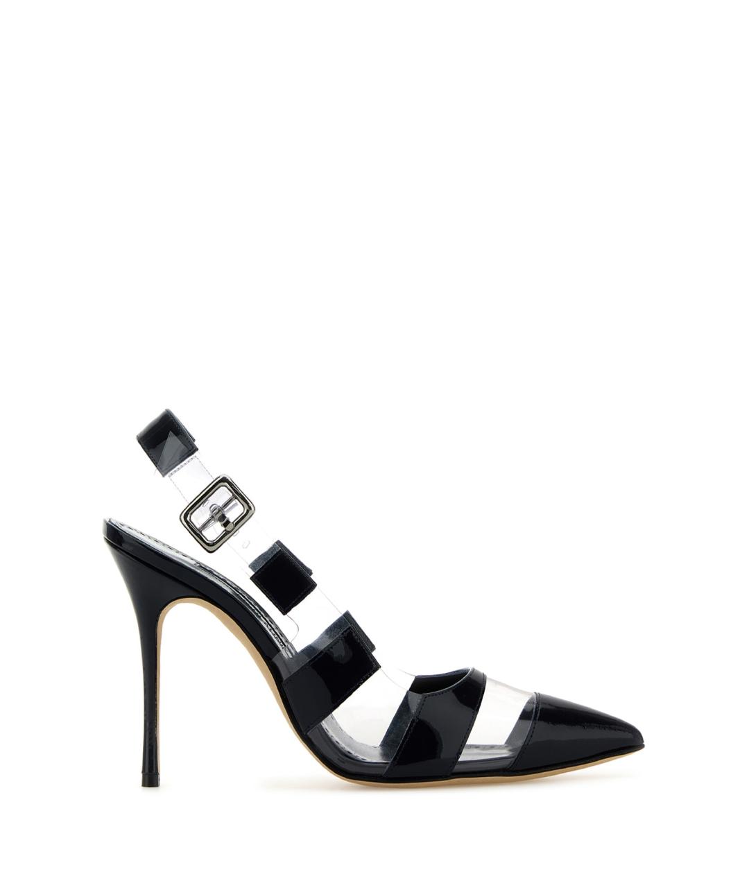 MANOLO BLAHNIK Черные кожаные туфли, фото 1