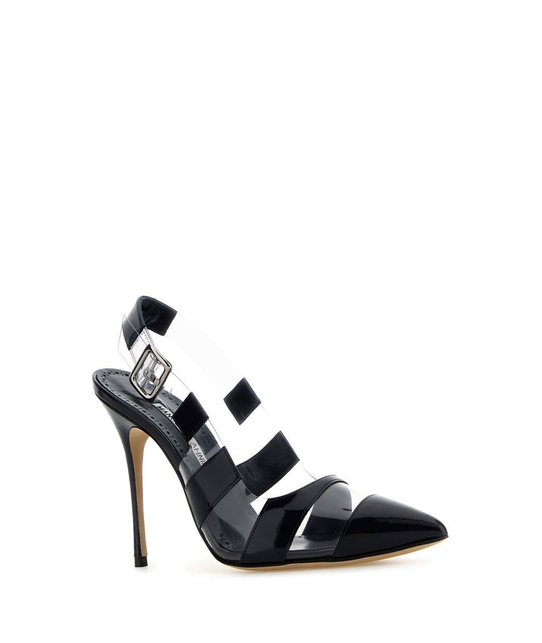 MANOLO BLAHNIK Черные кожаные туфли, фото 2