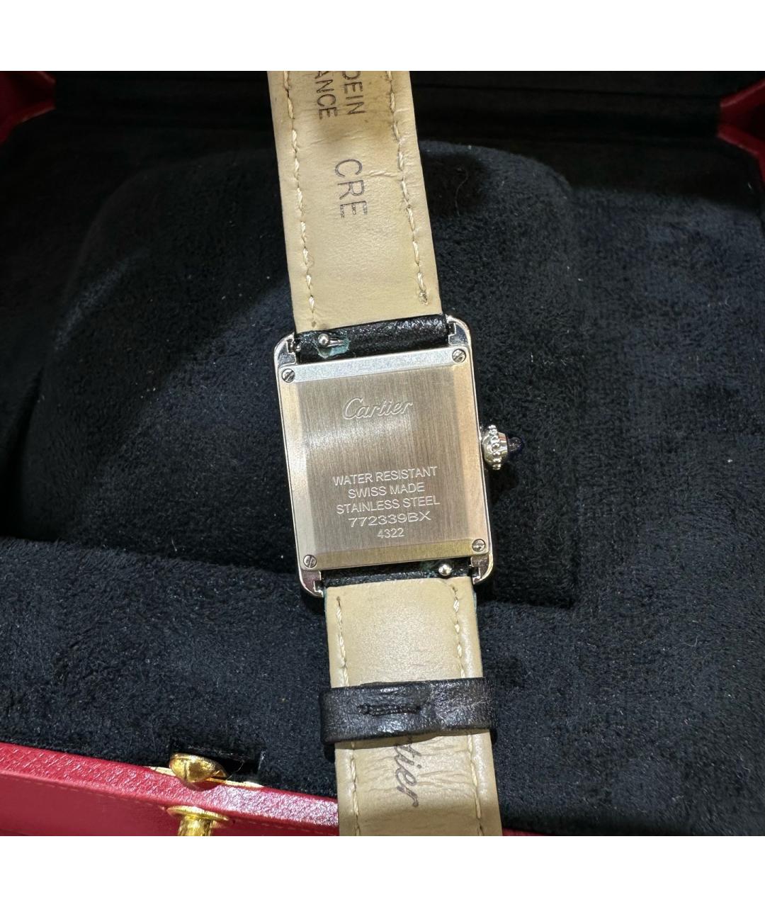 CARTIER Белые металлические часы, фото 3