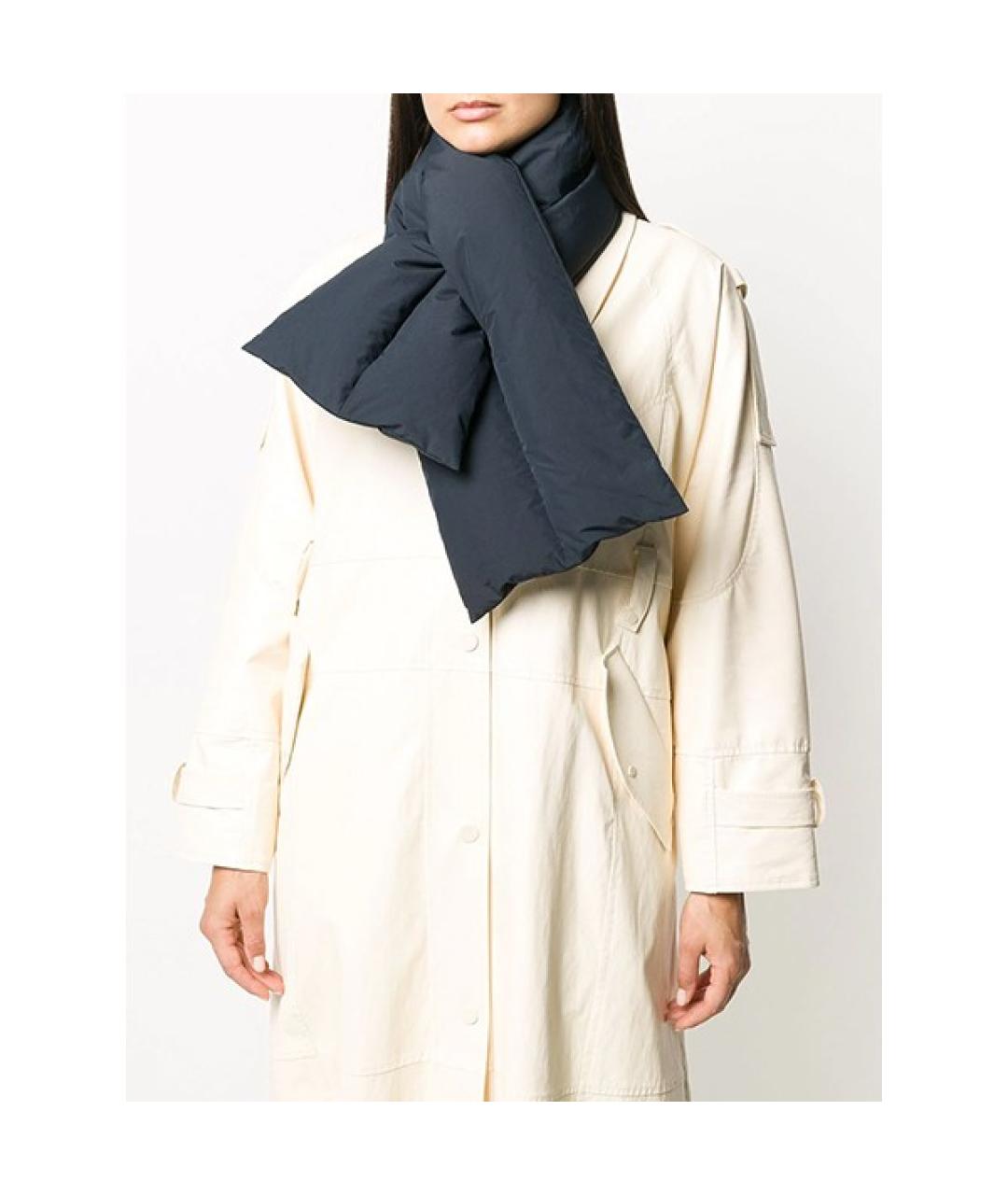 JIL SANDER Темно-синий шарф, фото 2