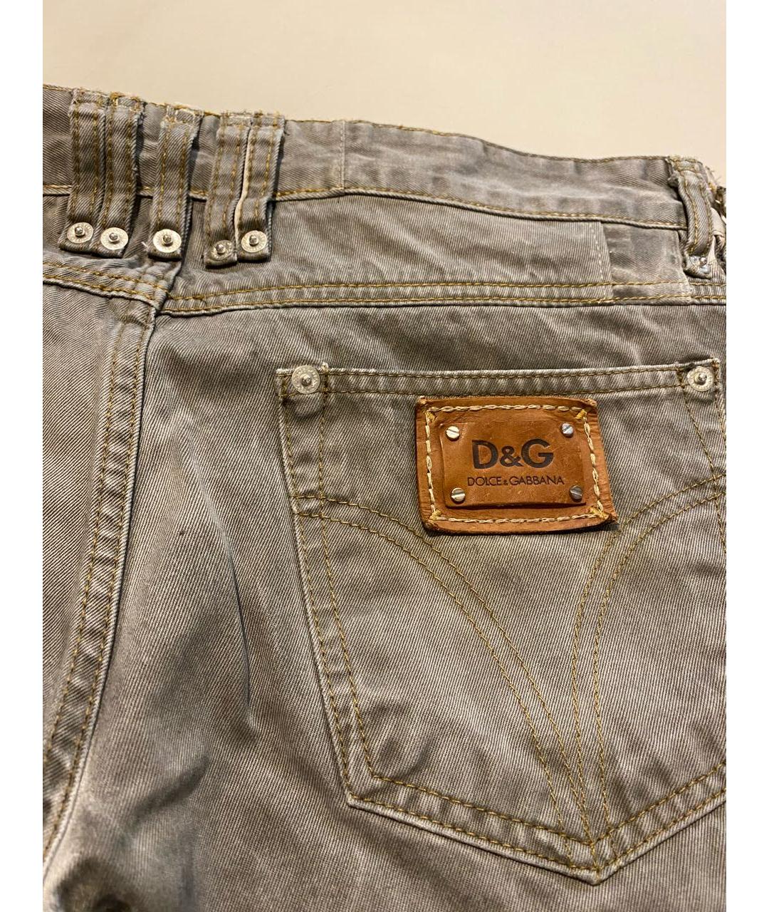 DOLCE&GABBANA Антрацитовые хлопковые прямые джинсы, фото 3