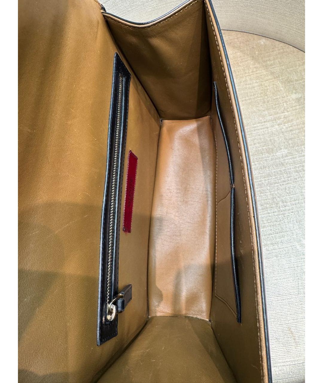 VALENTINO Коричневая кожаная сумка через плечо, фото 4