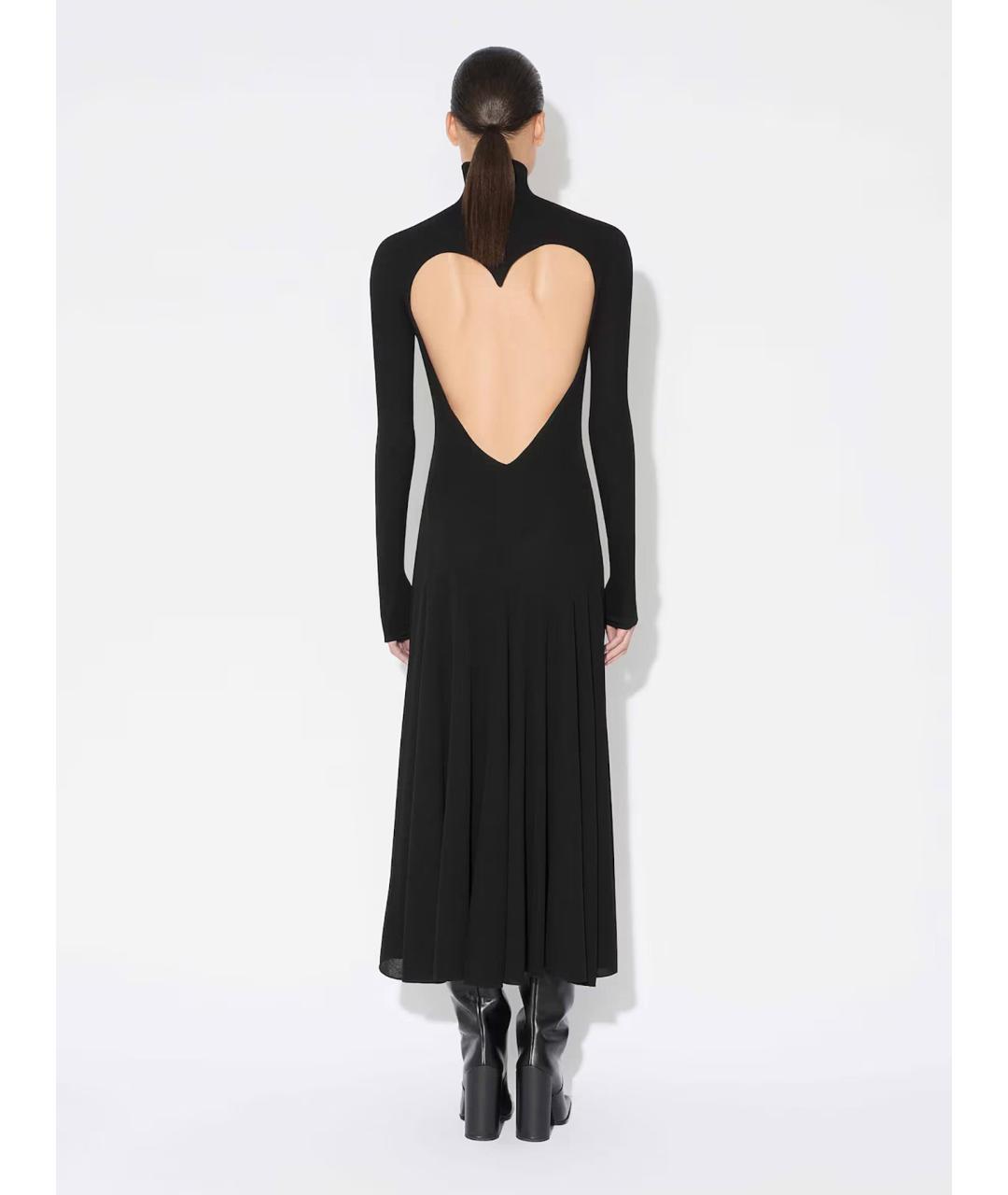 ALAIA Черное вискозное коктейльное платье, фото 4