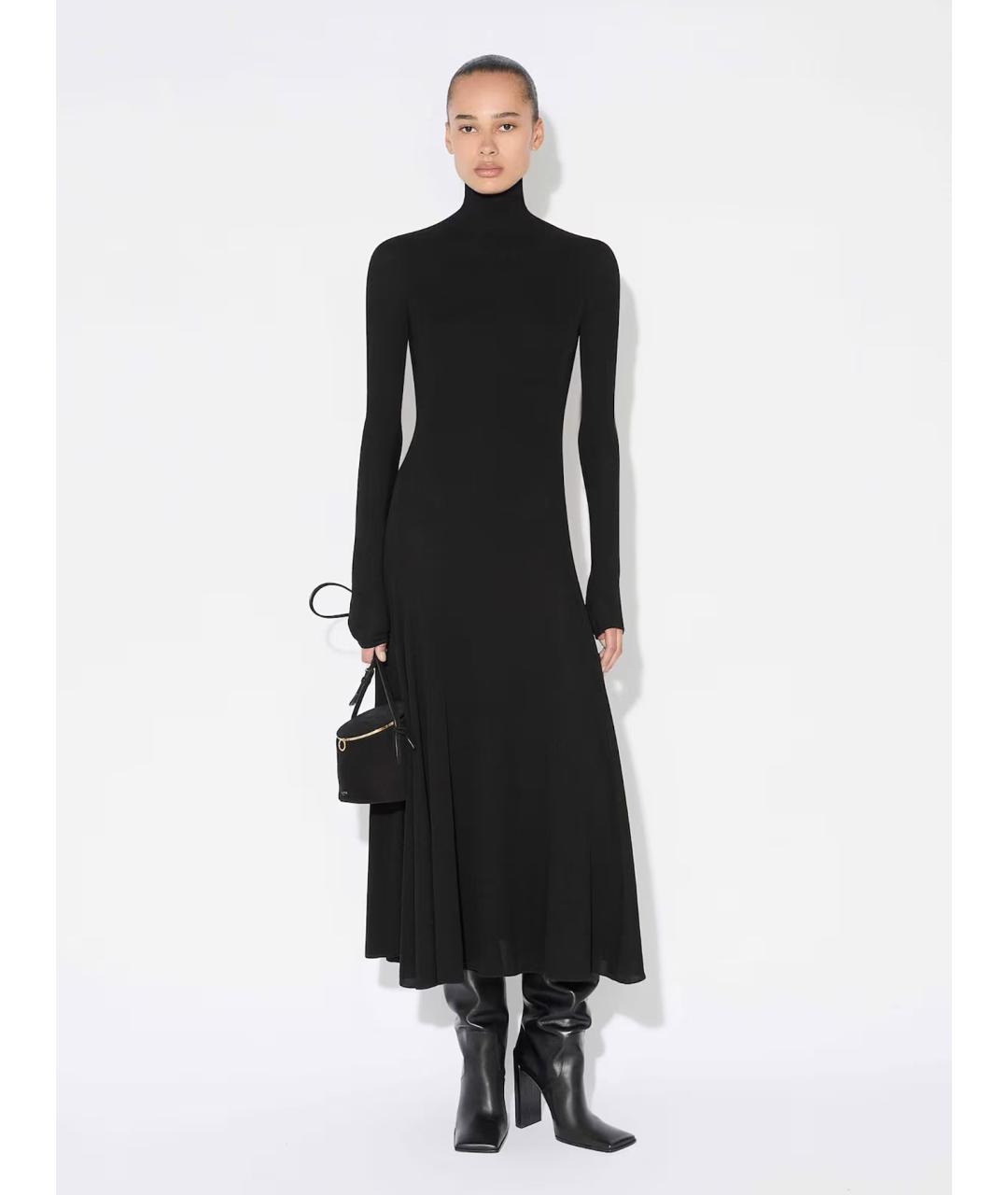 ALAIA Черное вискозное коктейльное платье, фото 2