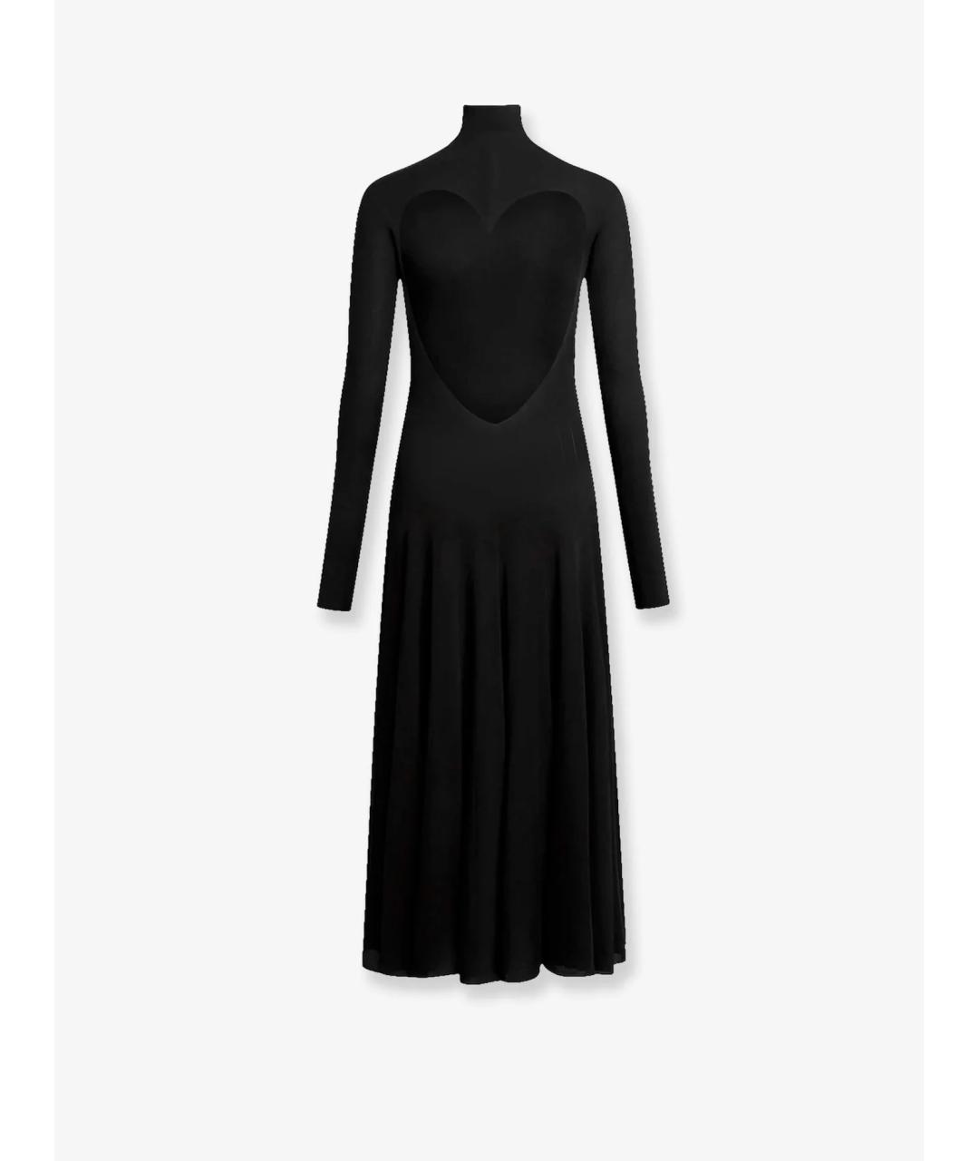 ALAIA Черное вискозное коктейльное платье, фото 5