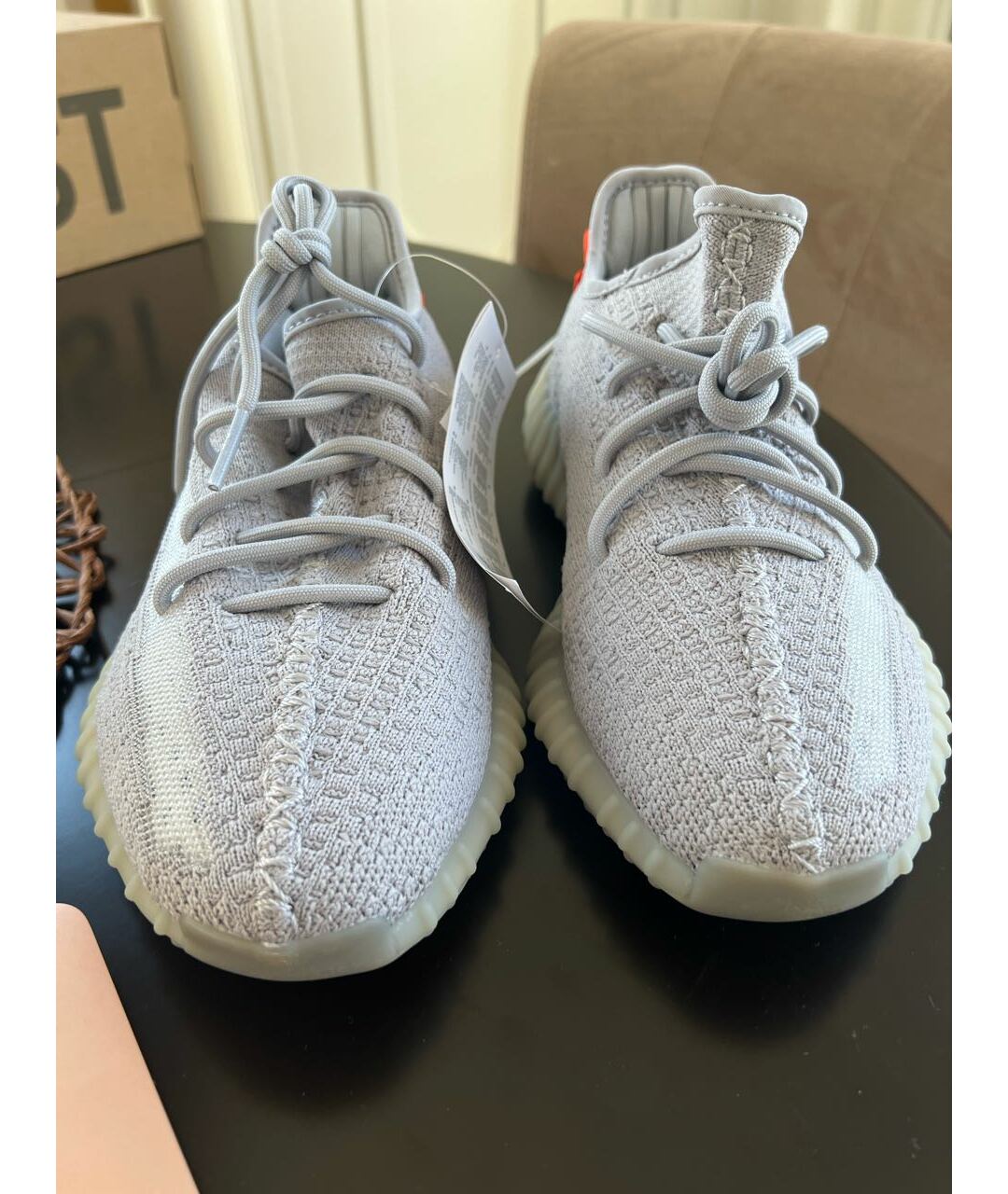 ADIDAS YEEZY Серые текстильные кроссовки, фото 3