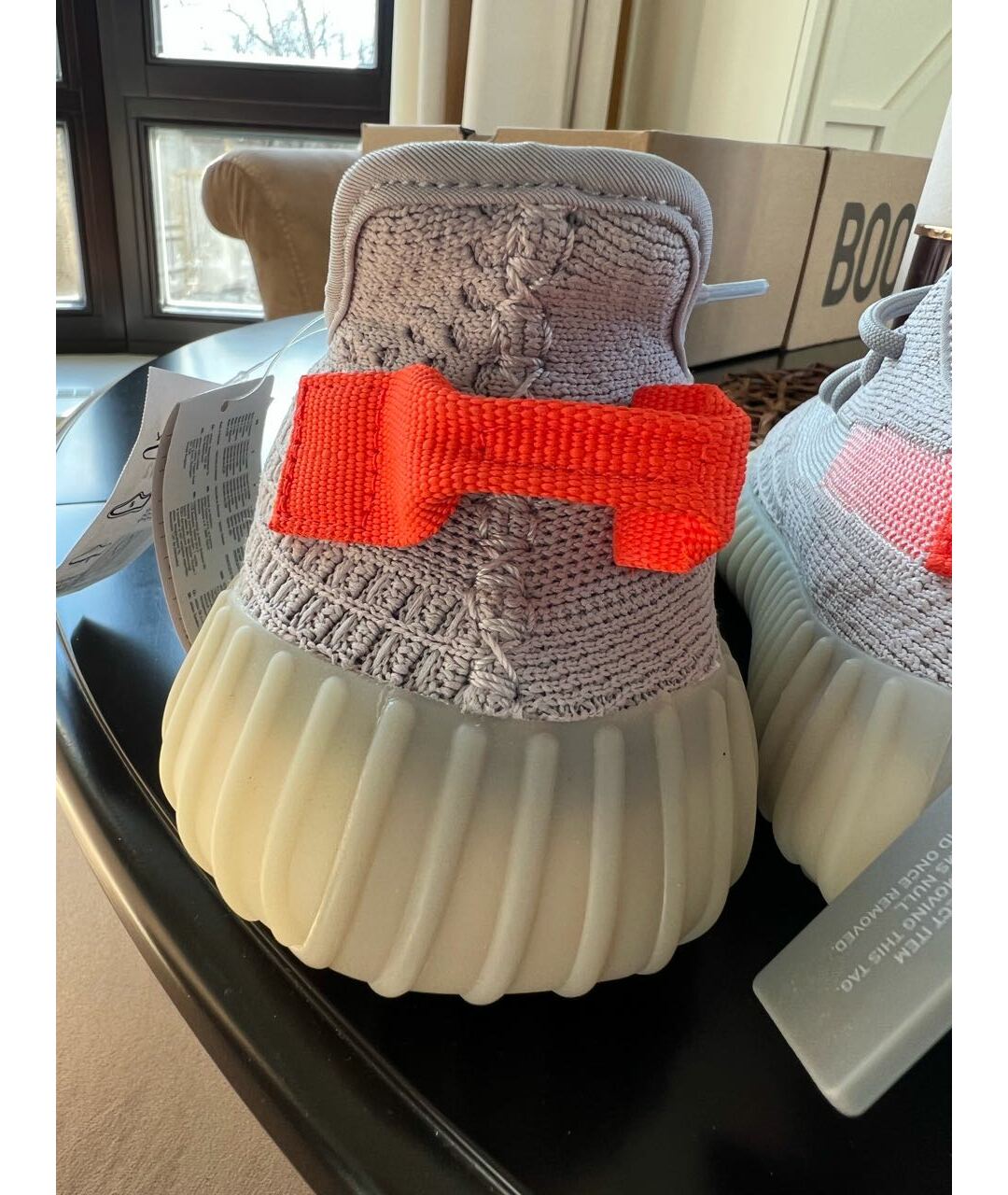 ADIDAS YEEZY Серые текстильные кроссовки, фото 5