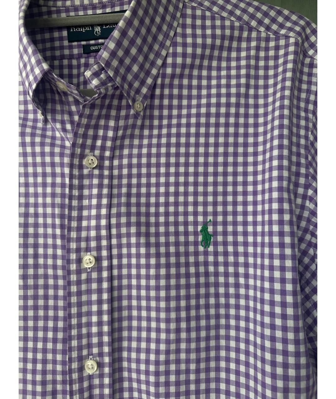 RALPH LAUREN Фиолетовая хлопковая рубашка, фото 2