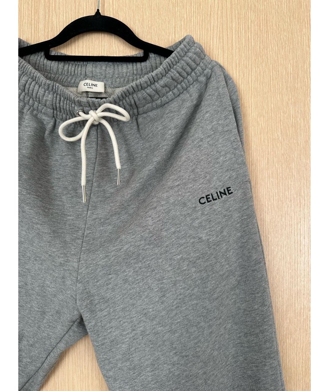 CELINE Серые хлопковые спортивные брюки и шорты, фото 3