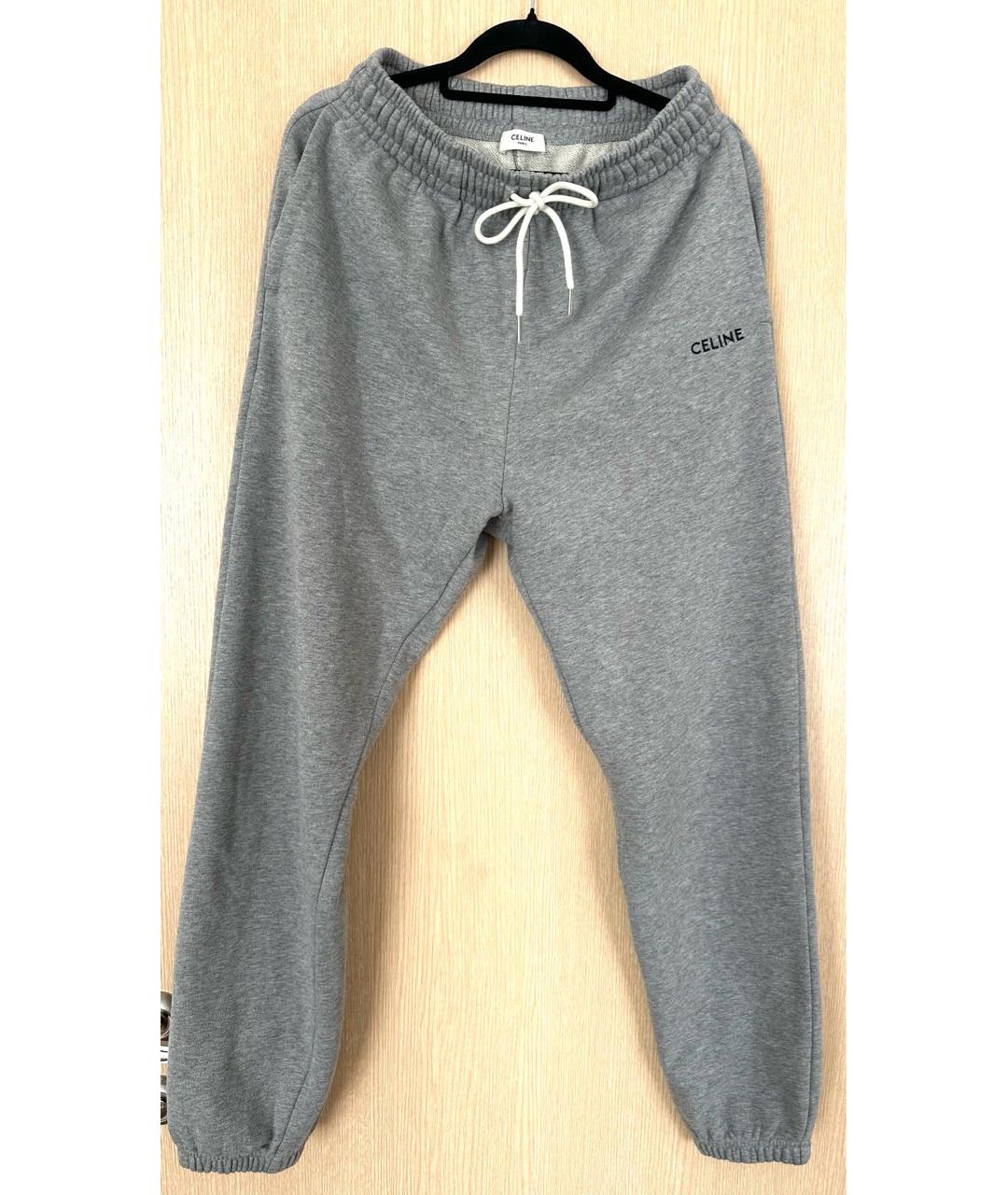 CELINE Серые хлопковые спортивные брюки и шорты, фото 7