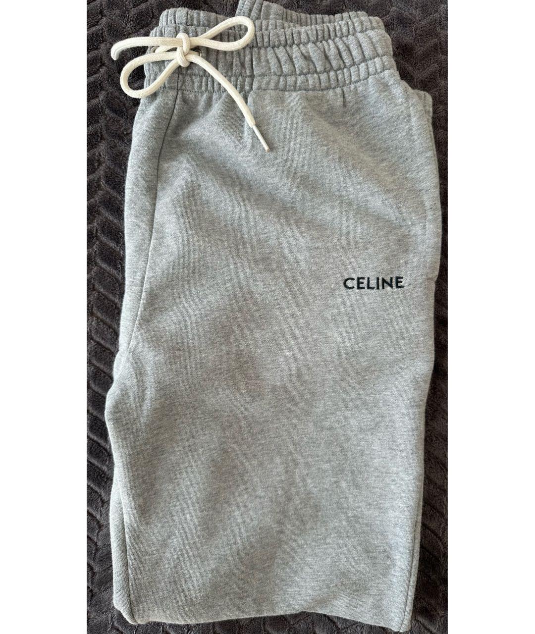 CELINE Серые хлопковые спортивные брюки и шорты, фото 5