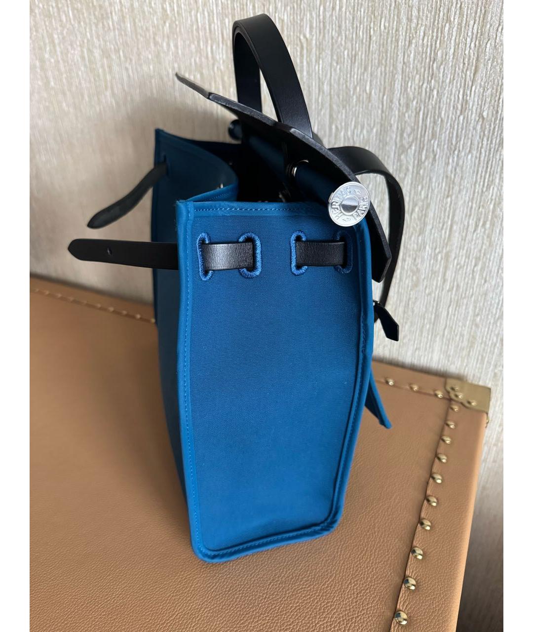 HERMES Синяя сумка тоут, фото 2