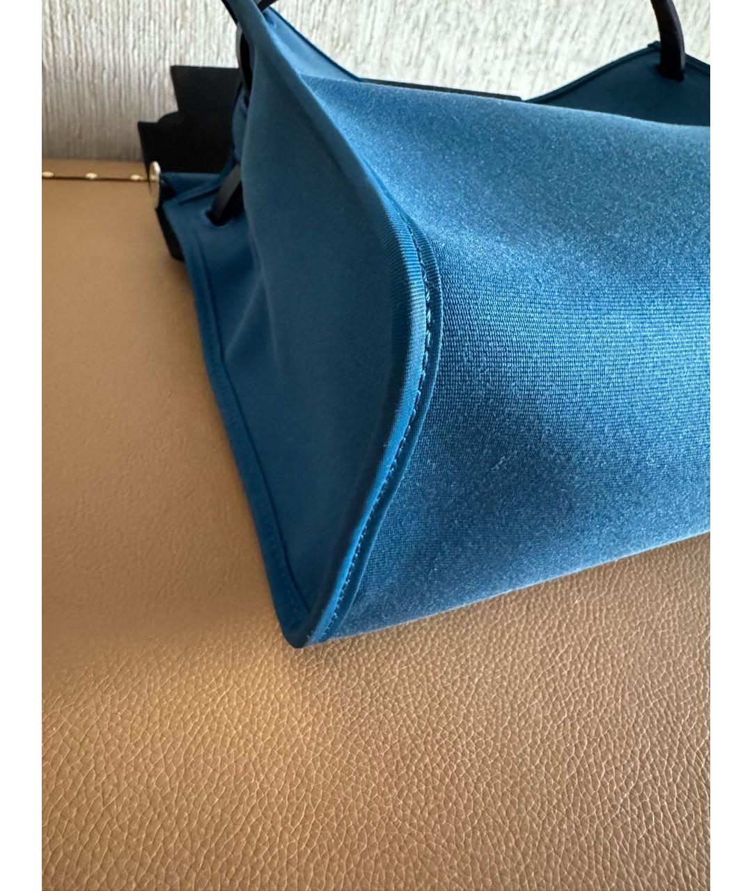 HERMES Синяя сумка тоут, фото 6