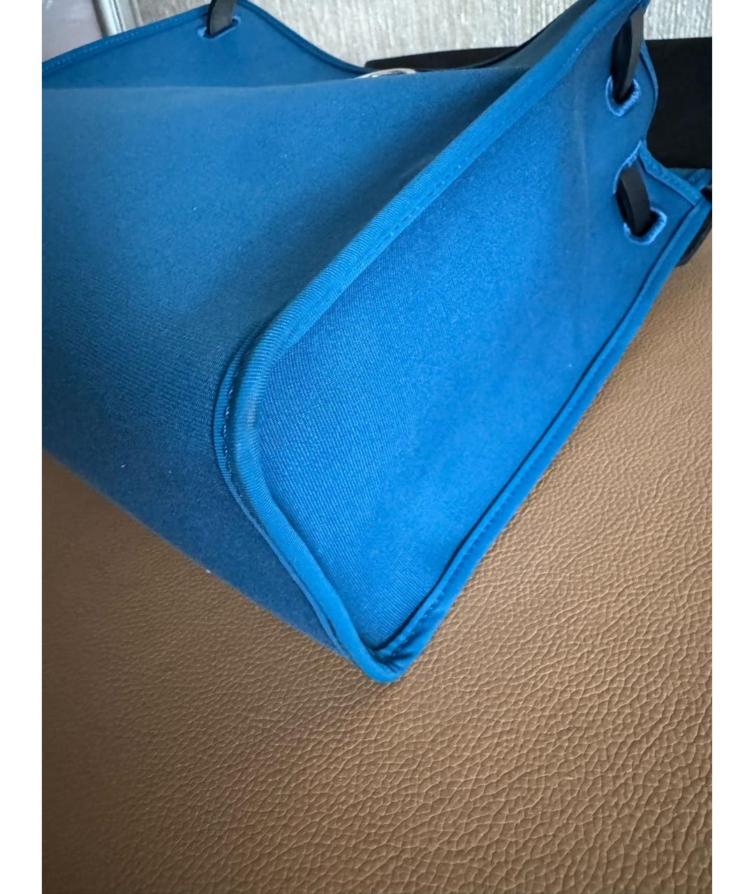 HERMES Синяя сумка тоут, фото 7