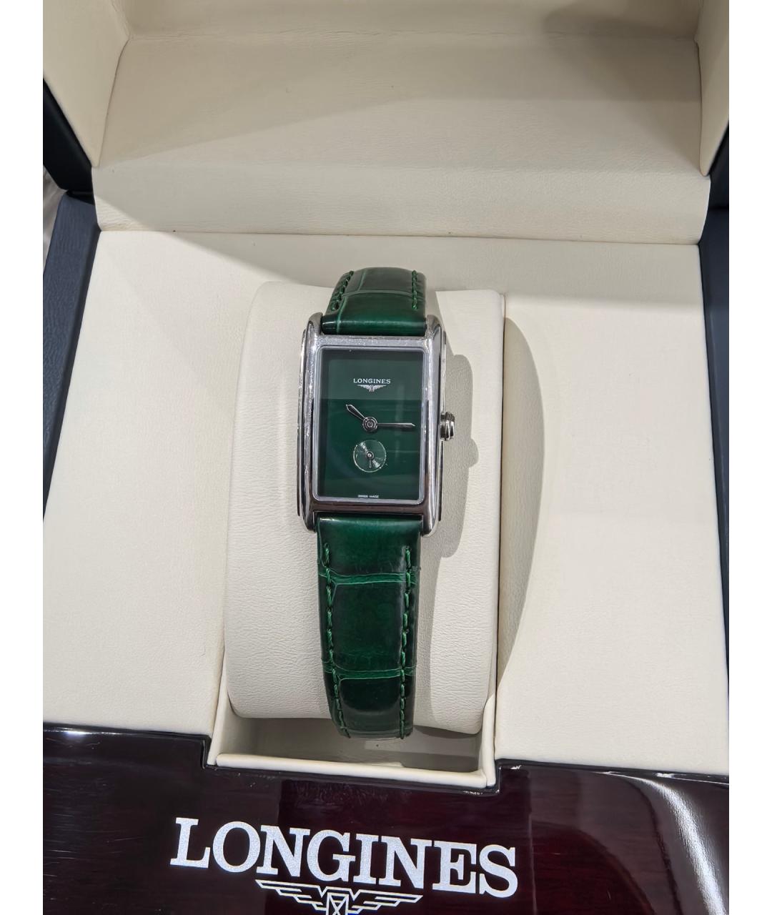 LONGINES Зеленые металлические часы, фото 7