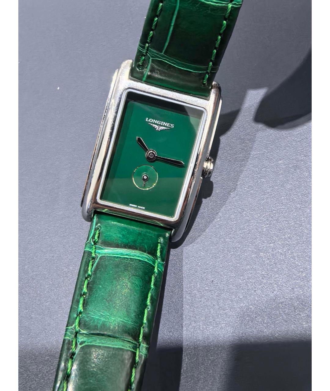 LONGINES Зеленые металлические часы, фото 4