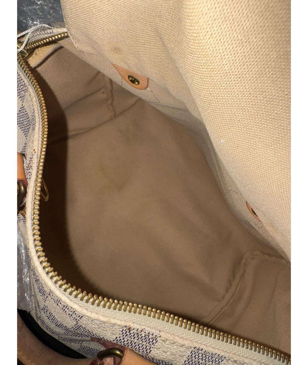 LOUIS VUITTON Белая кожаная сумка с короткими ручками, фото 4