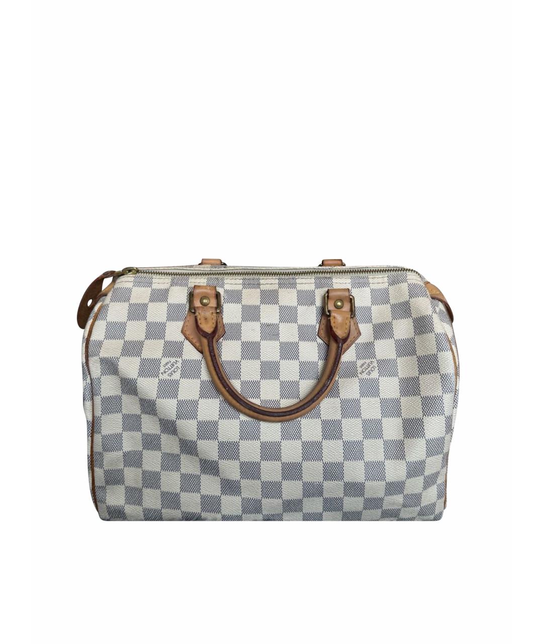 LOUIS VUITTON Белая кожаная сумка с короткими ручками, фото 1