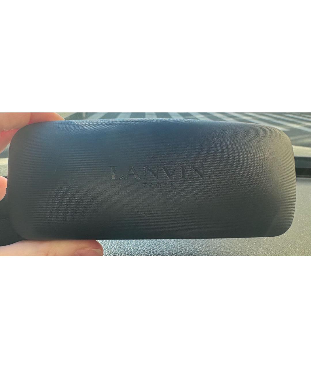 LANVIN Черные пластиковые солнцезащитные очки, фото 4