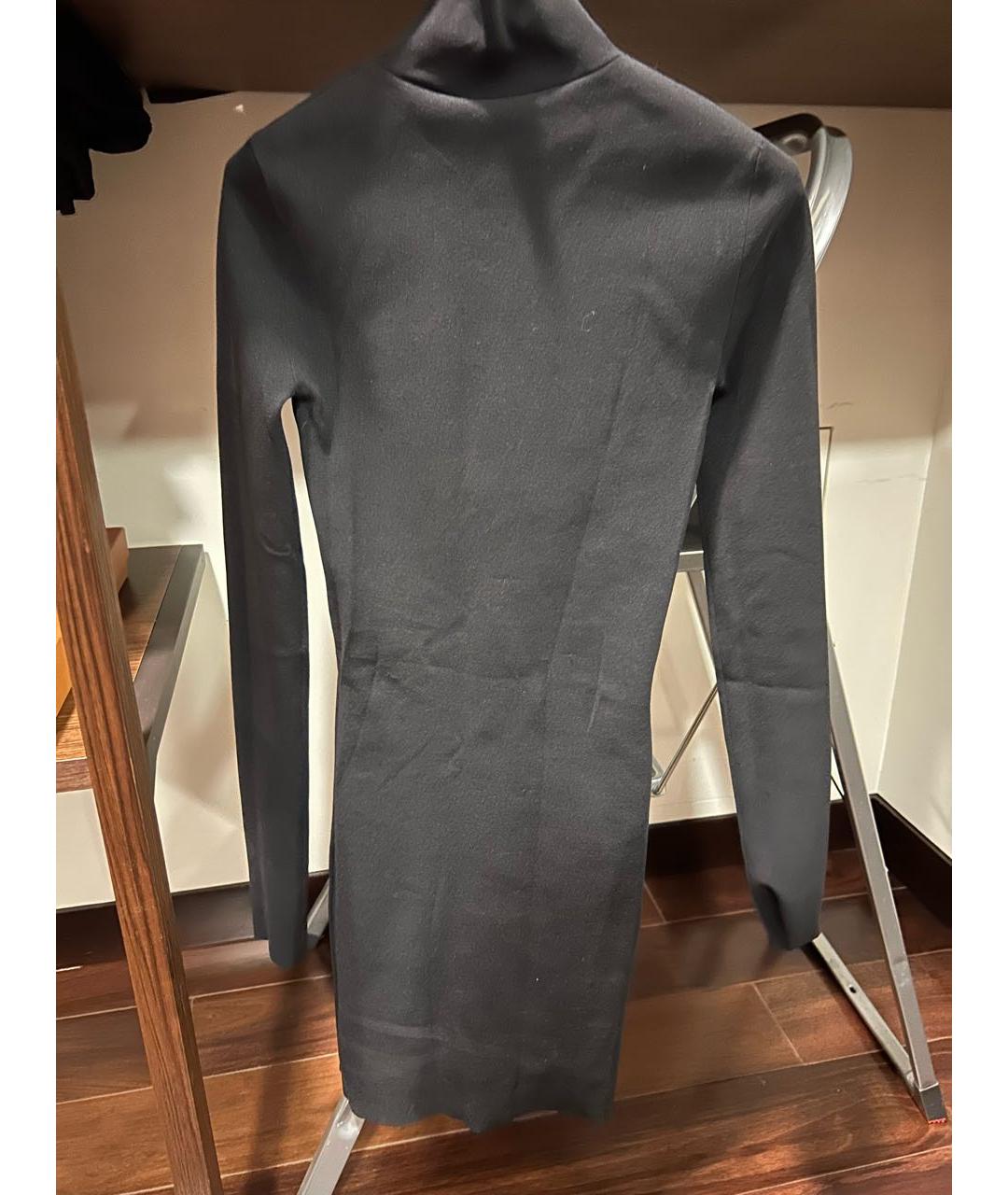 BALENCIAGA Черное полиуретановое коктейльное платье, фото 8