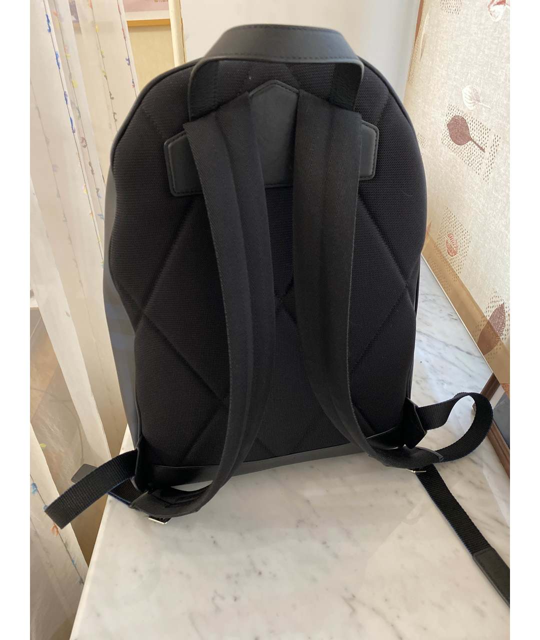 BURBERRY Темно-синий рюкзак из искусственной кожи, фото 6