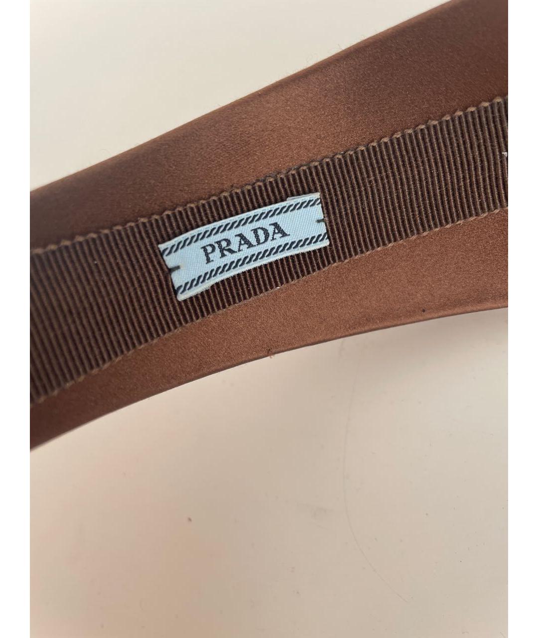 PRADA Коричневый ободок, фото 4
