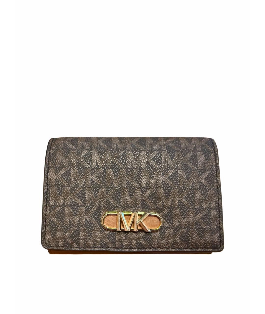 MICHAEL KORS Коричневый кожаный кошелек, фото 1