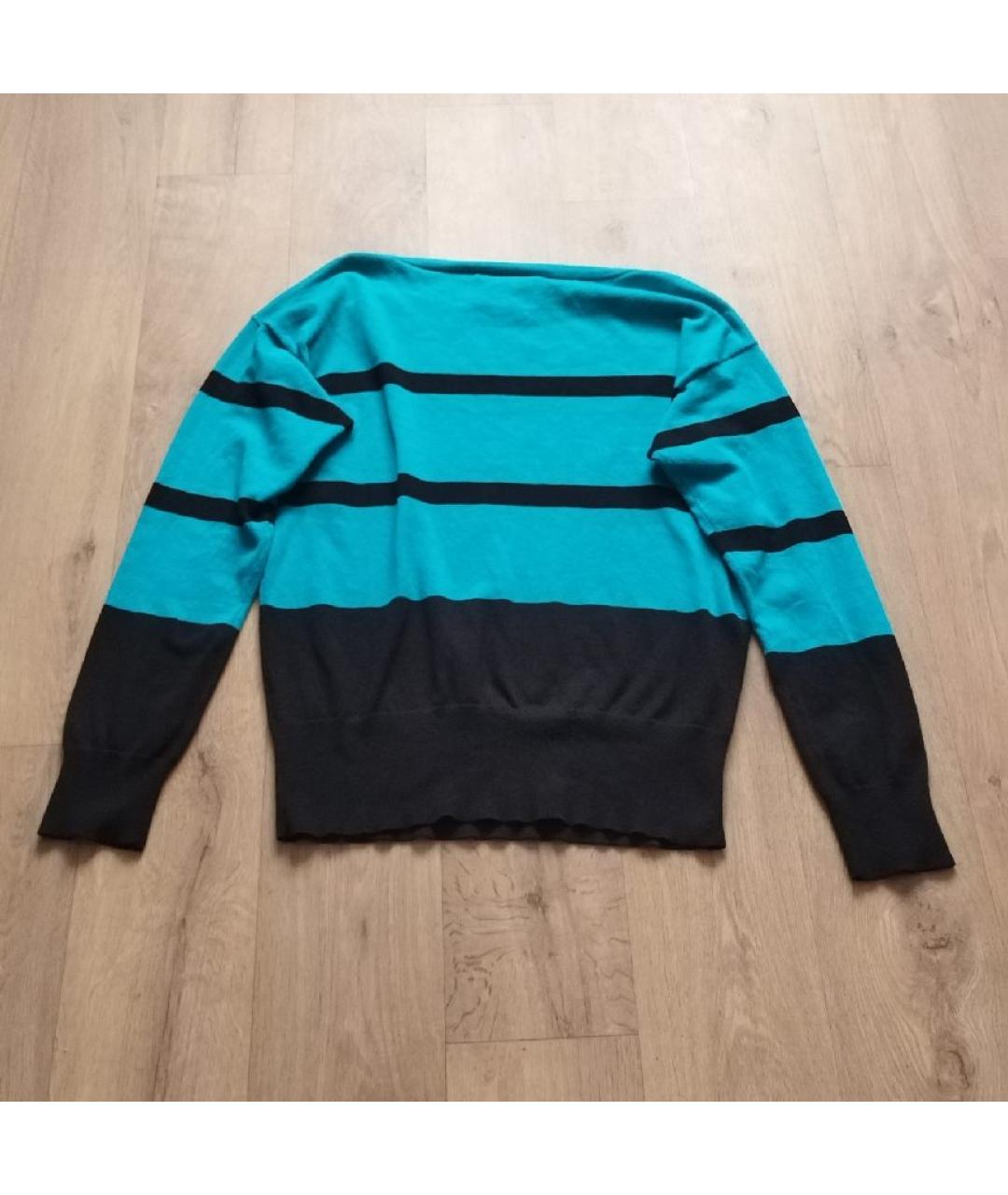 RALPH LAUREN Бирюзовый хлопковый джемпер / свитер, фото 2