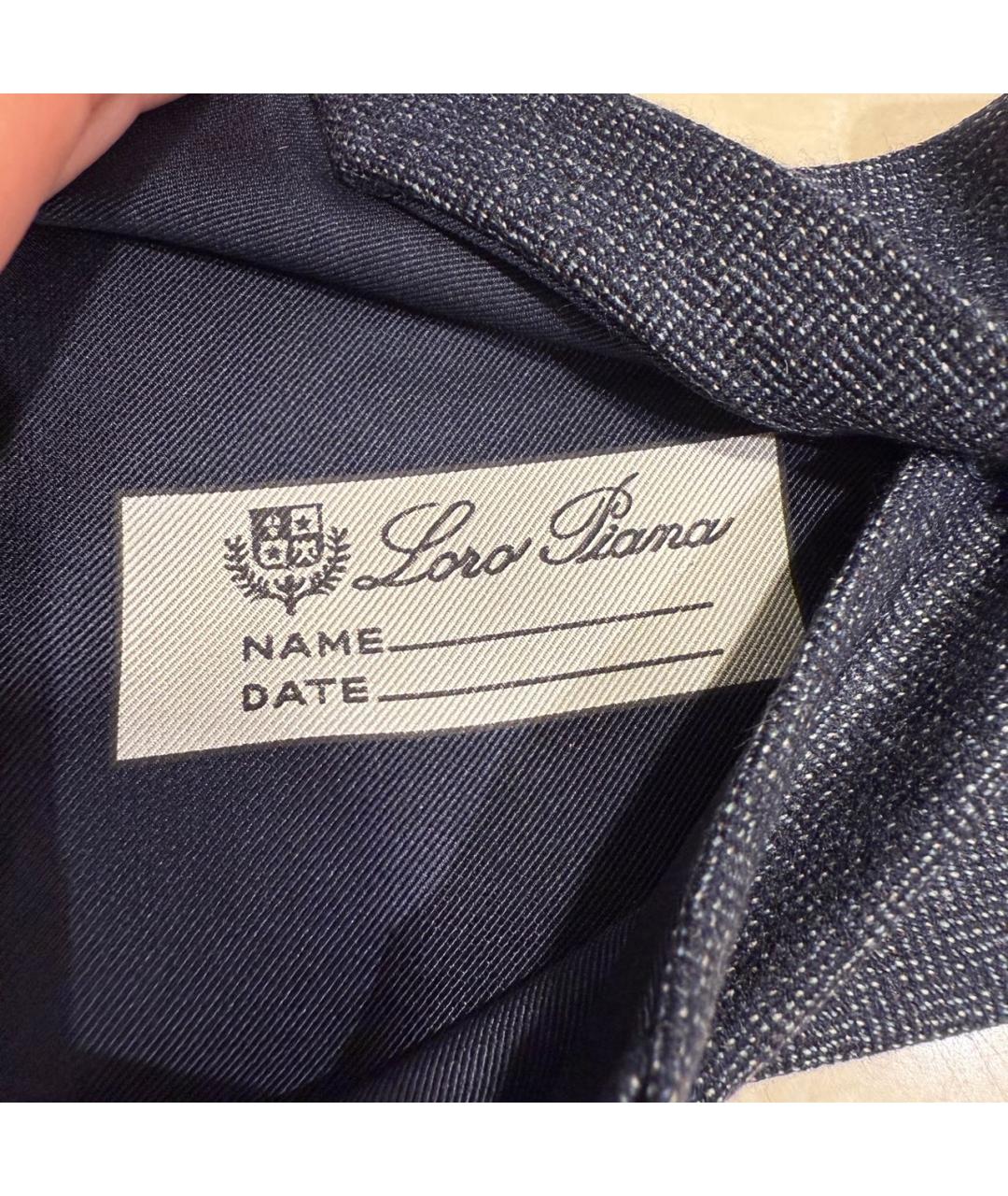 LORO PIANA Темно-синий галстук, фото 5