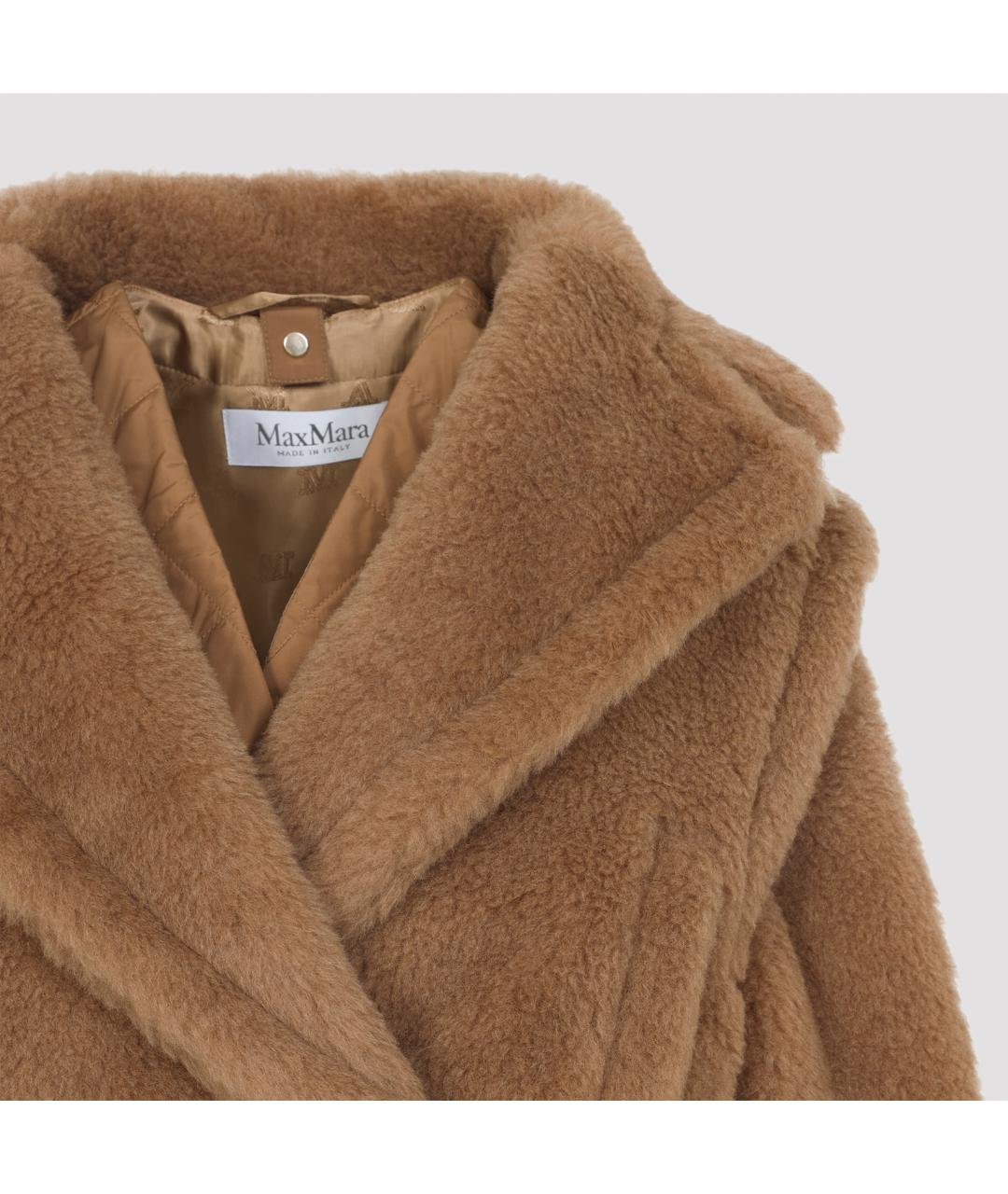 MAX MARA Коричневая шерстяная шуба, фото 5