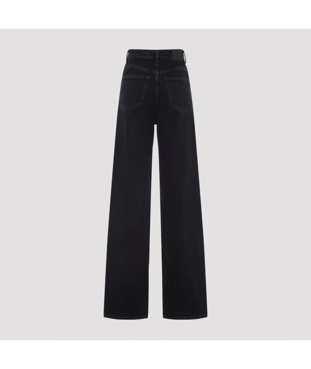 SAINT LAURENT Черные хлопковые прямые джинсы, фото 4