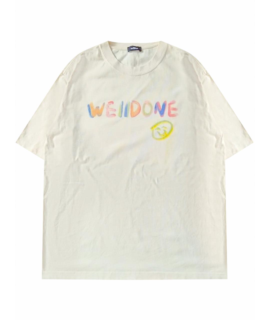 WE11DONE Бежевая хлопковая футболка, фото 7