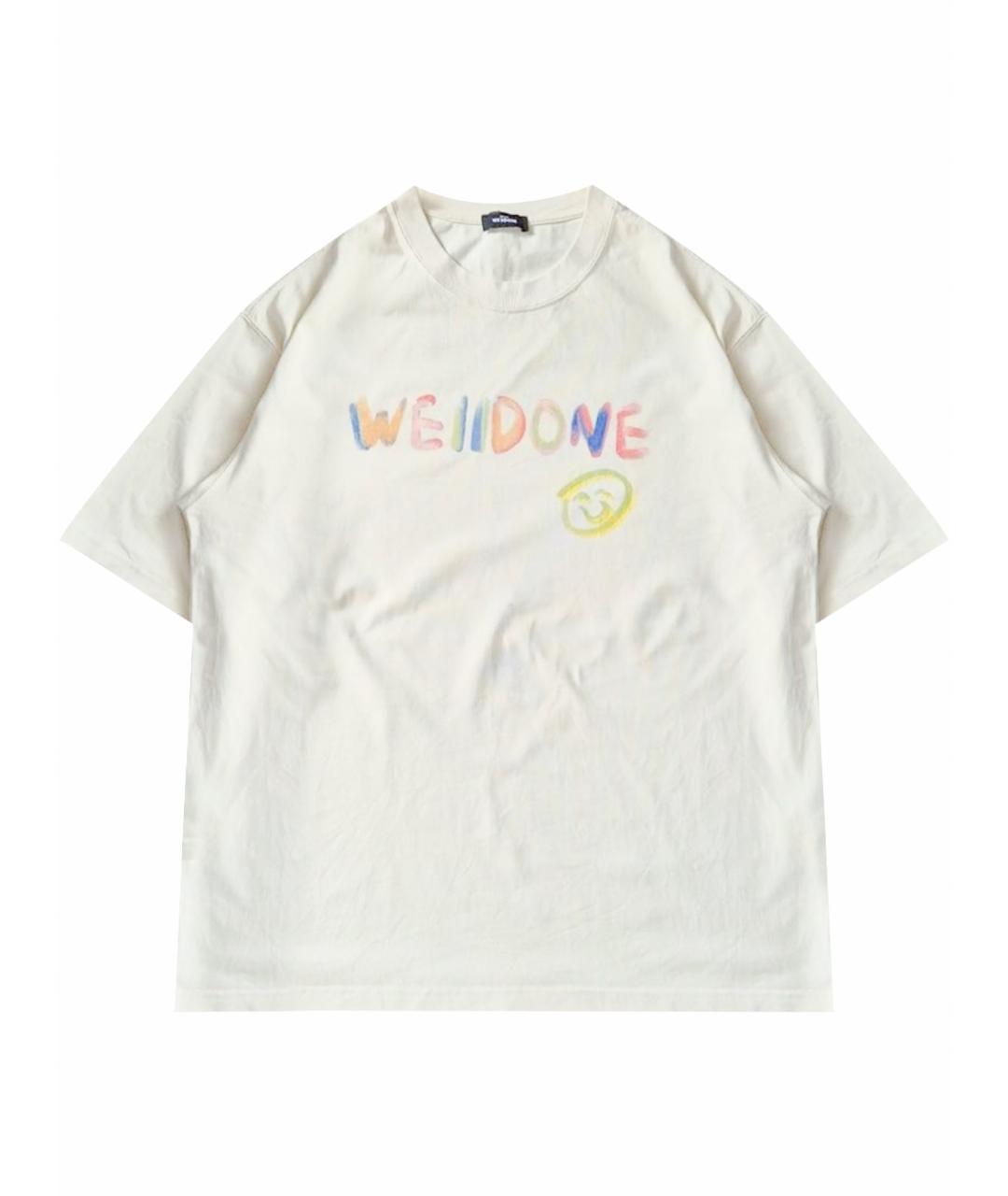 WE11DONE Бежевая хлопковая футболка, фото 1