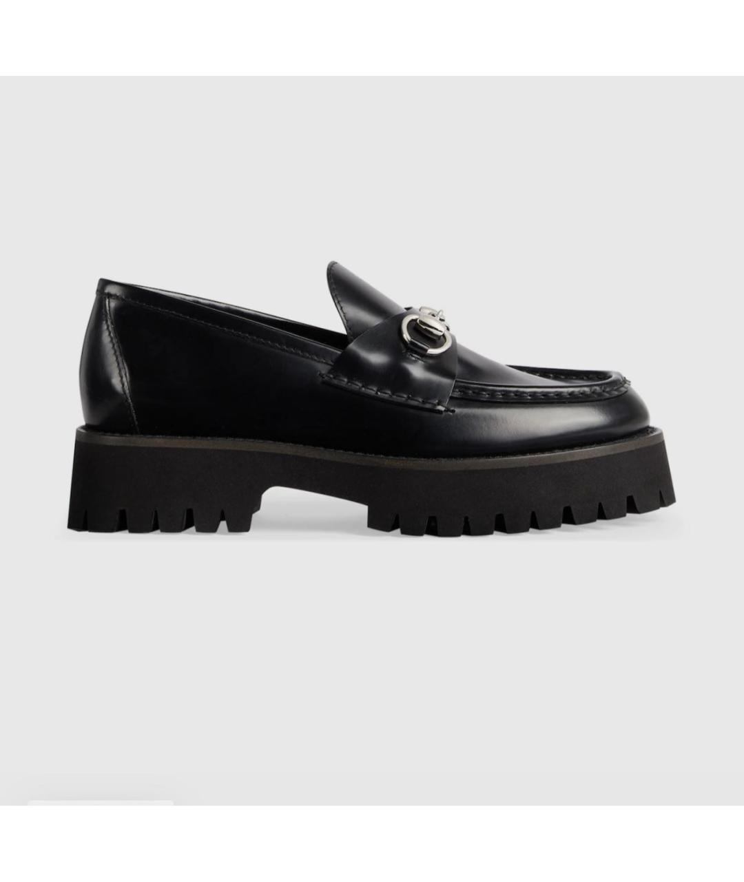 GUCCI Черные кожаные брогги и оксфорды, фото 7