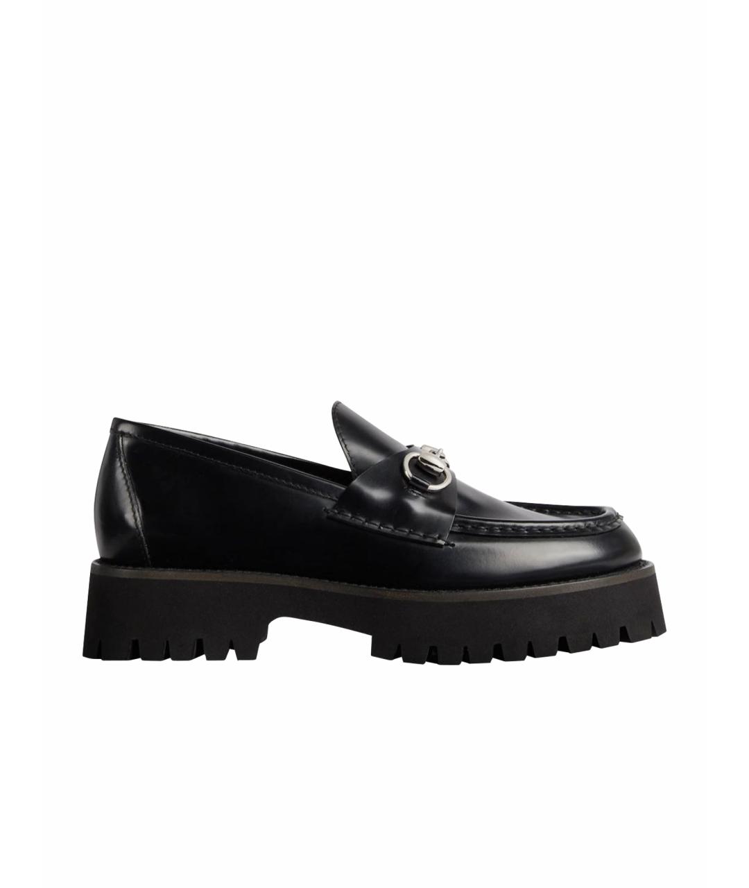 GUCCI Черные кожаные брогги и оксфорды, фото 1