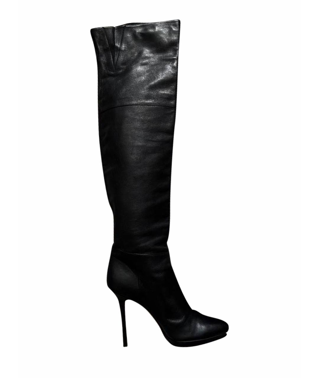 JIMMY CHOO Черные кожаные сапоги, фото 5