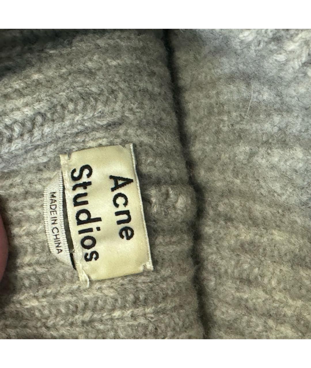 ACNE STUDIOS Серая шерстяная шапка, фото 2