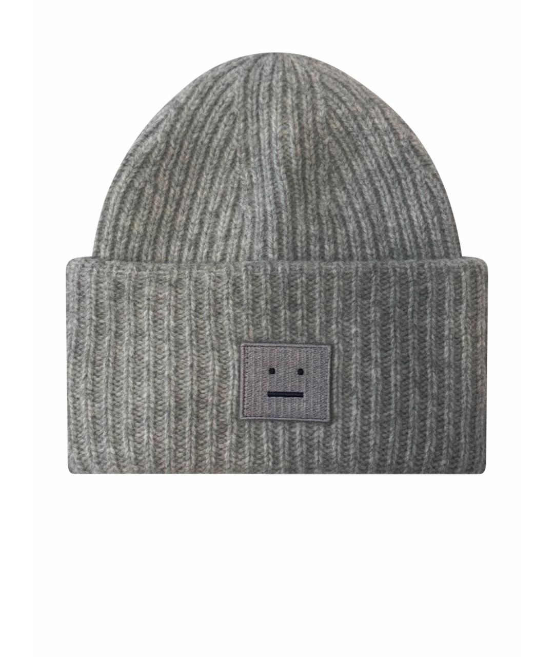 ACNE STUDIOS Серая шерстяная шапка, фото 1