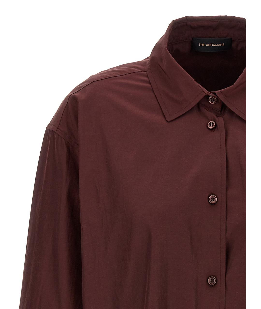 THE ANDAMANE Коричневая хлопковая блузы, фото 3