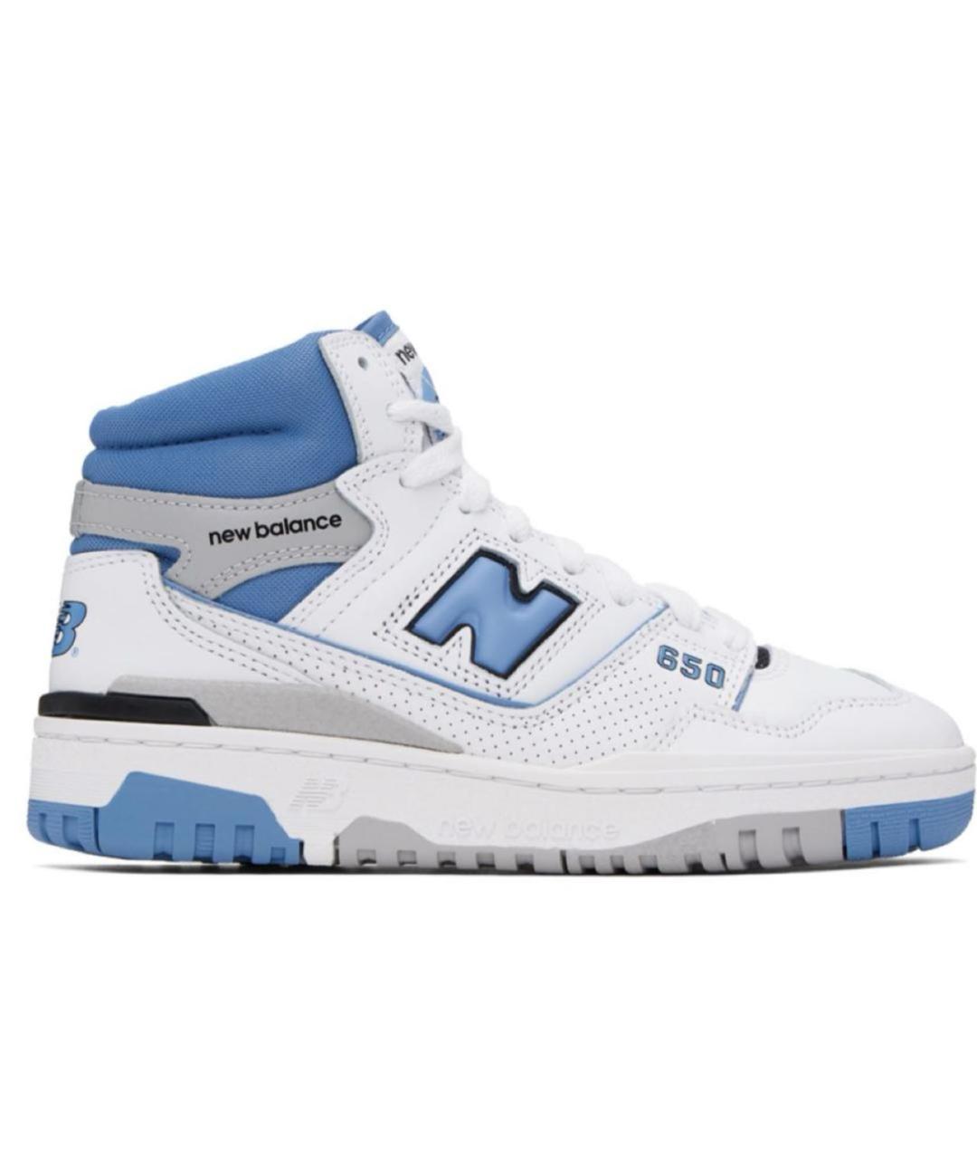 NEW BALANCE Белые кожаные высокие кроссовки / кеды, фото 1