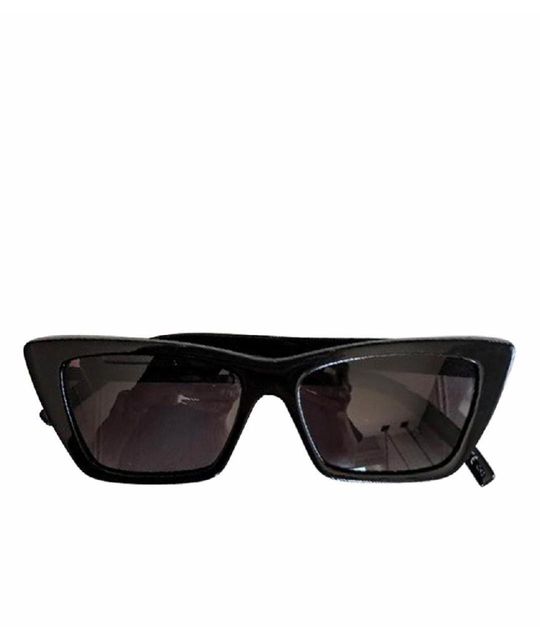 SAINT LAURENT Черные пластиковые солнцезащитные очки, фото 1
