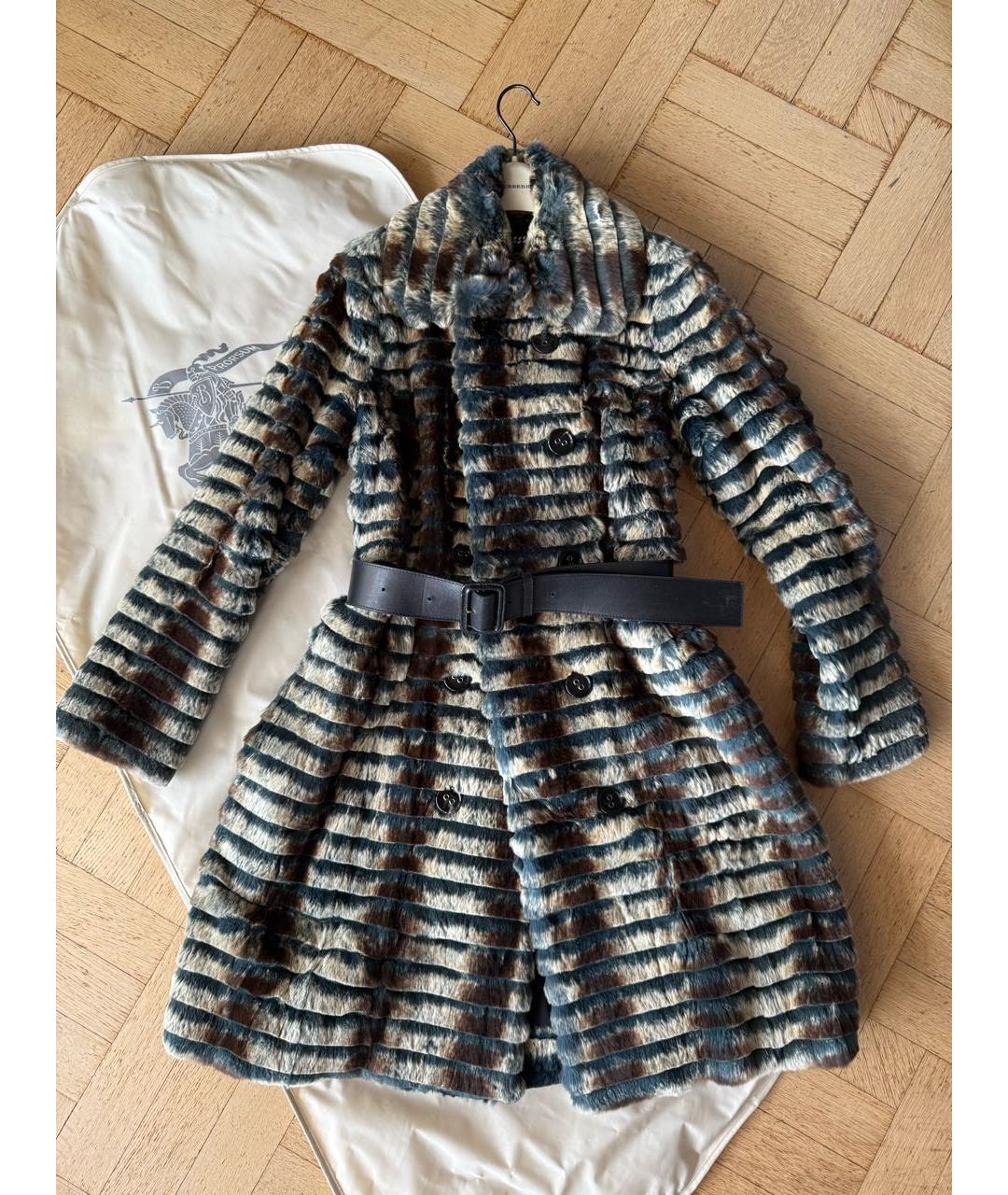 BURBERRY Мульти меховая шуба, фото 8