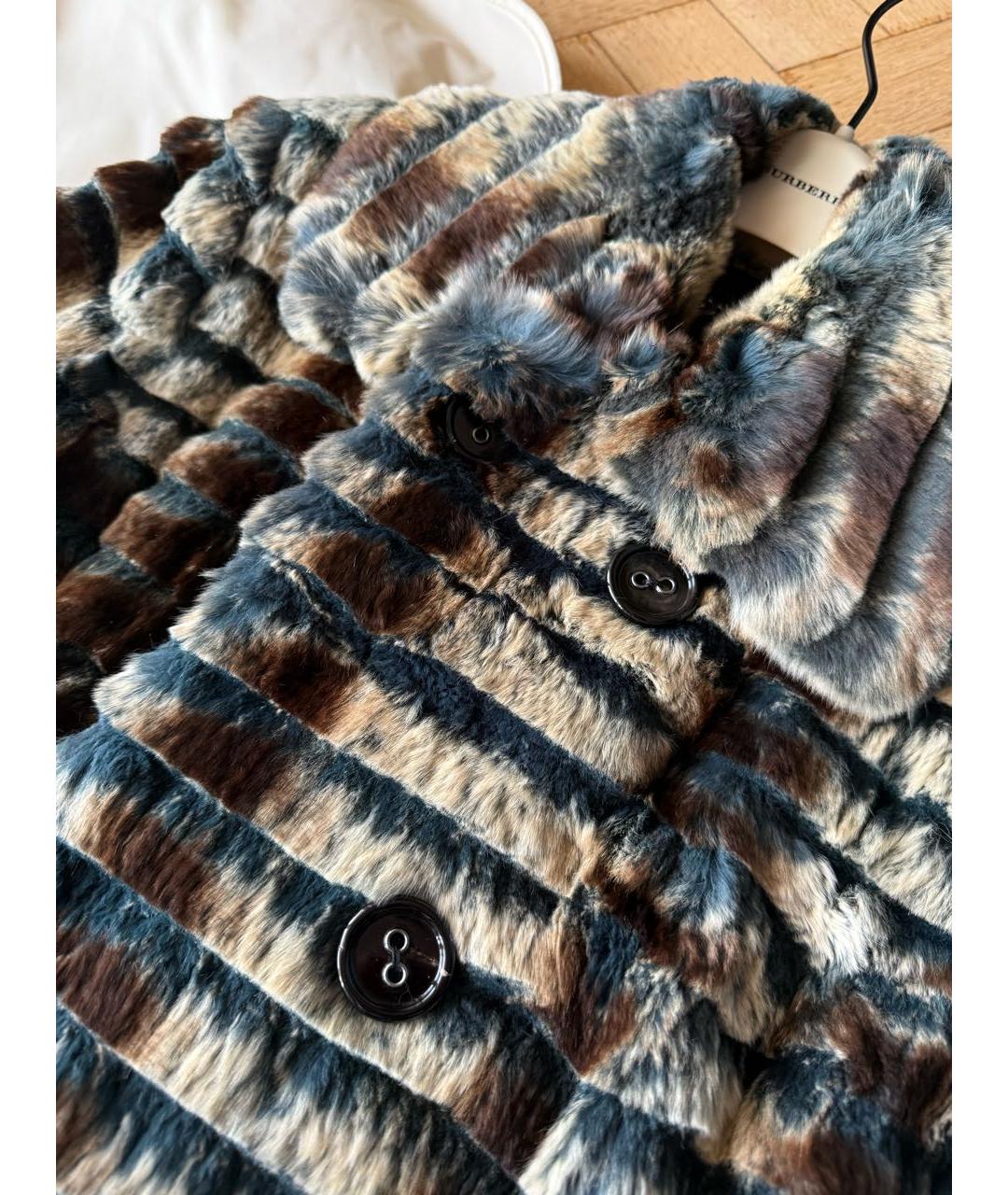 BURBERRY Мульти меховая шуба, фото 4