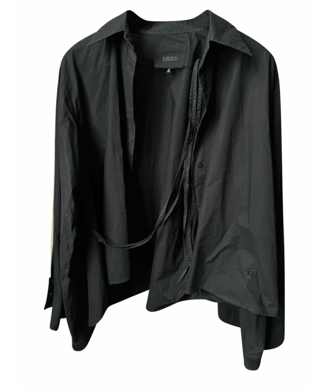 MM6 MAISON MARGIELA Черная хлопковая рубашка, фото 1
