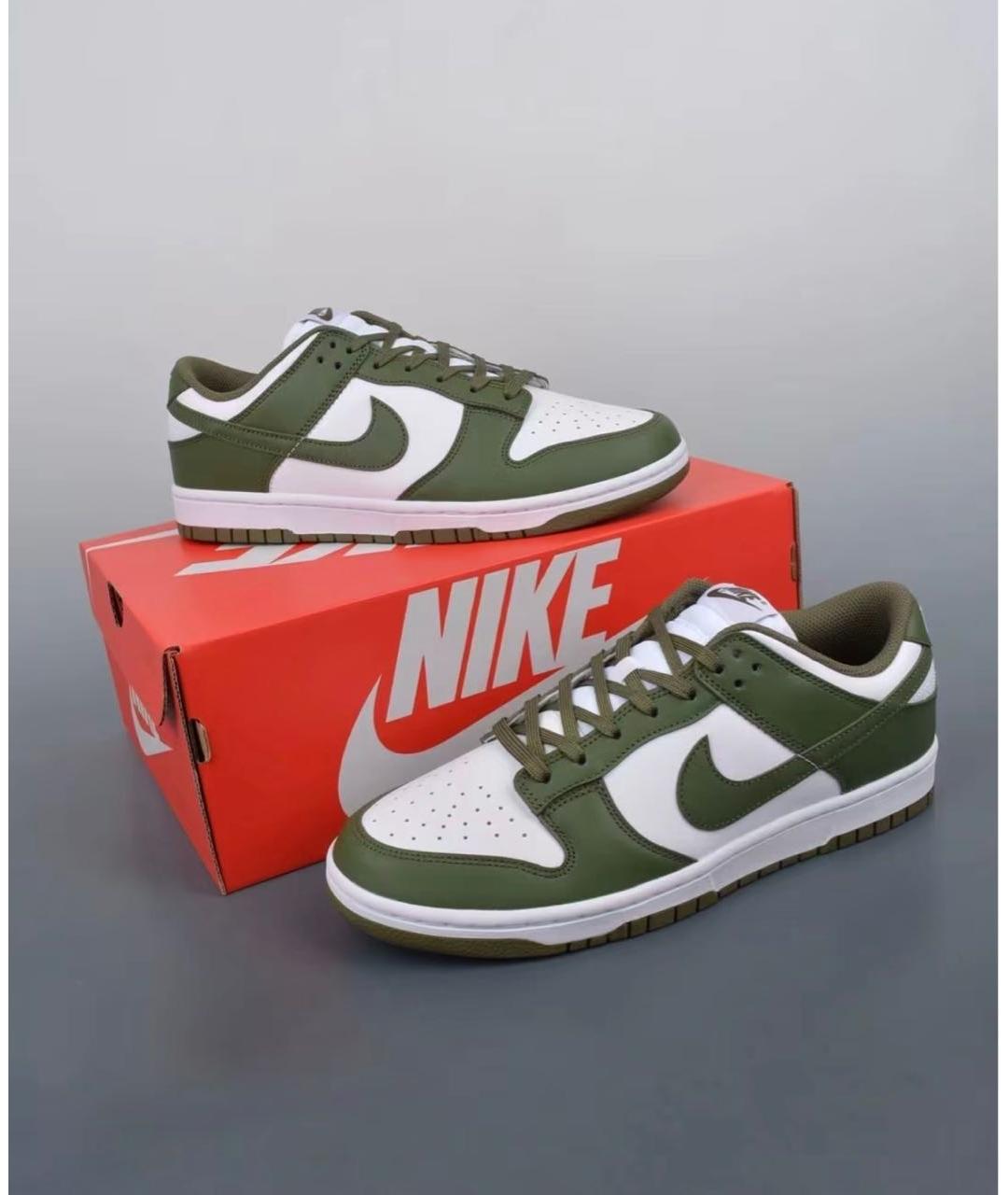 NIKE Зеленые кожаные кроссовки, фото 2
