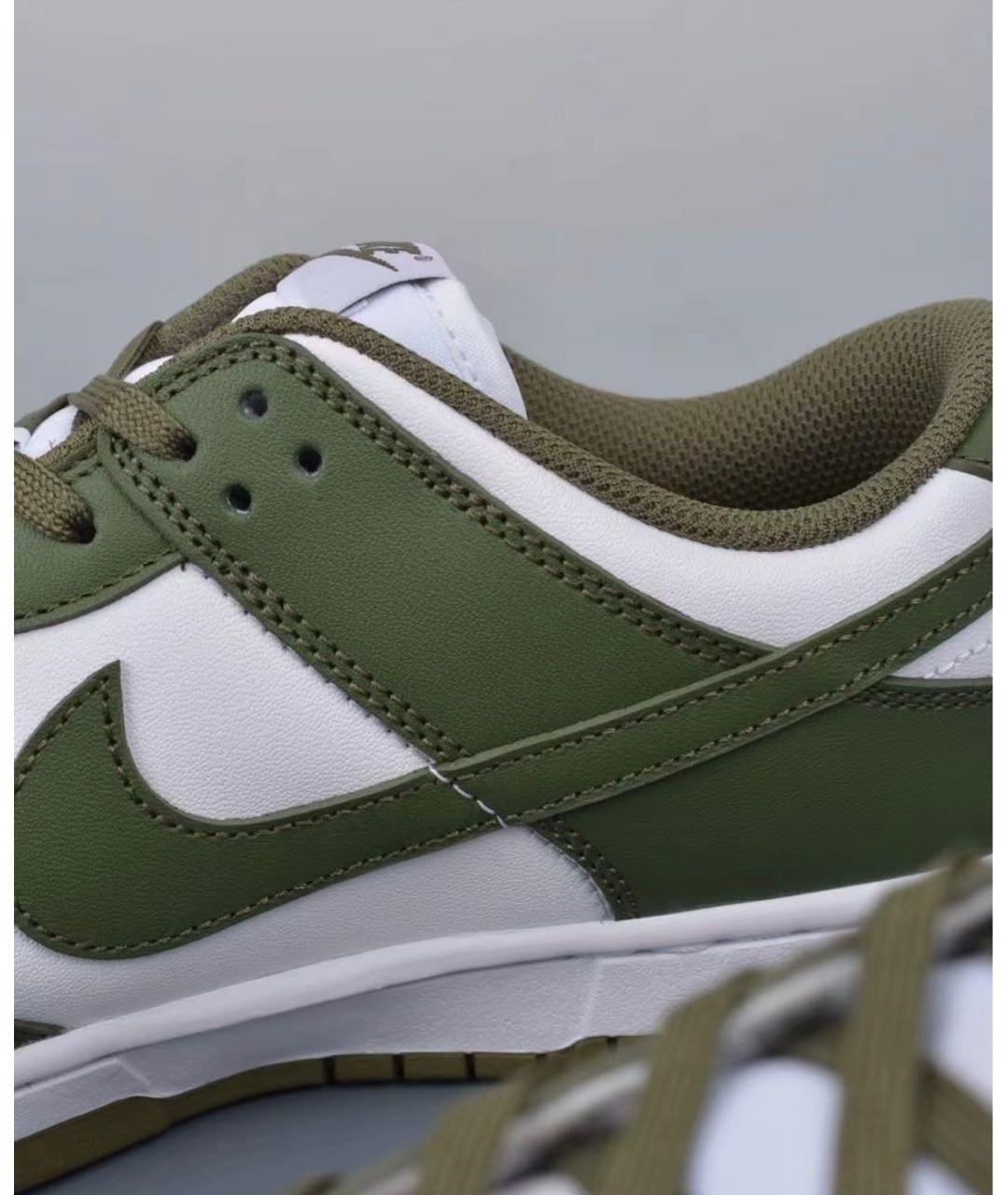 NIKE Зеленые кожаные кроссовки, фото 4