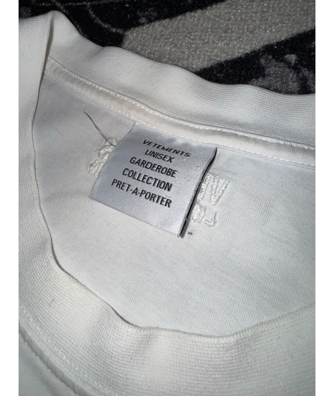 VETEMENTS Белая хлопковая футболка, фото 5