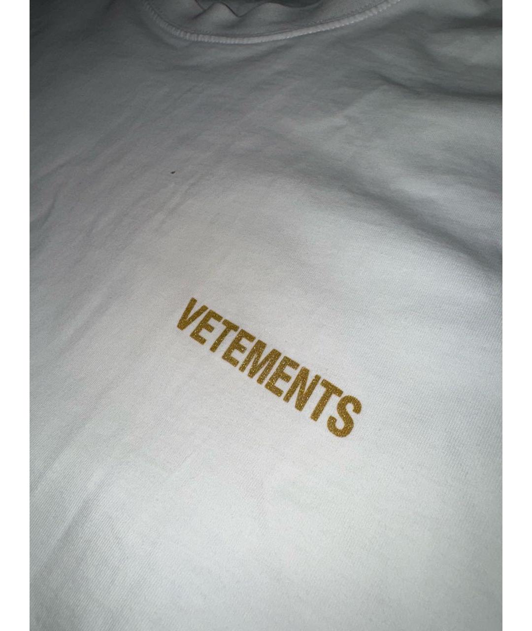 VETEMENTS Белая хлопковая футболка, фото 4