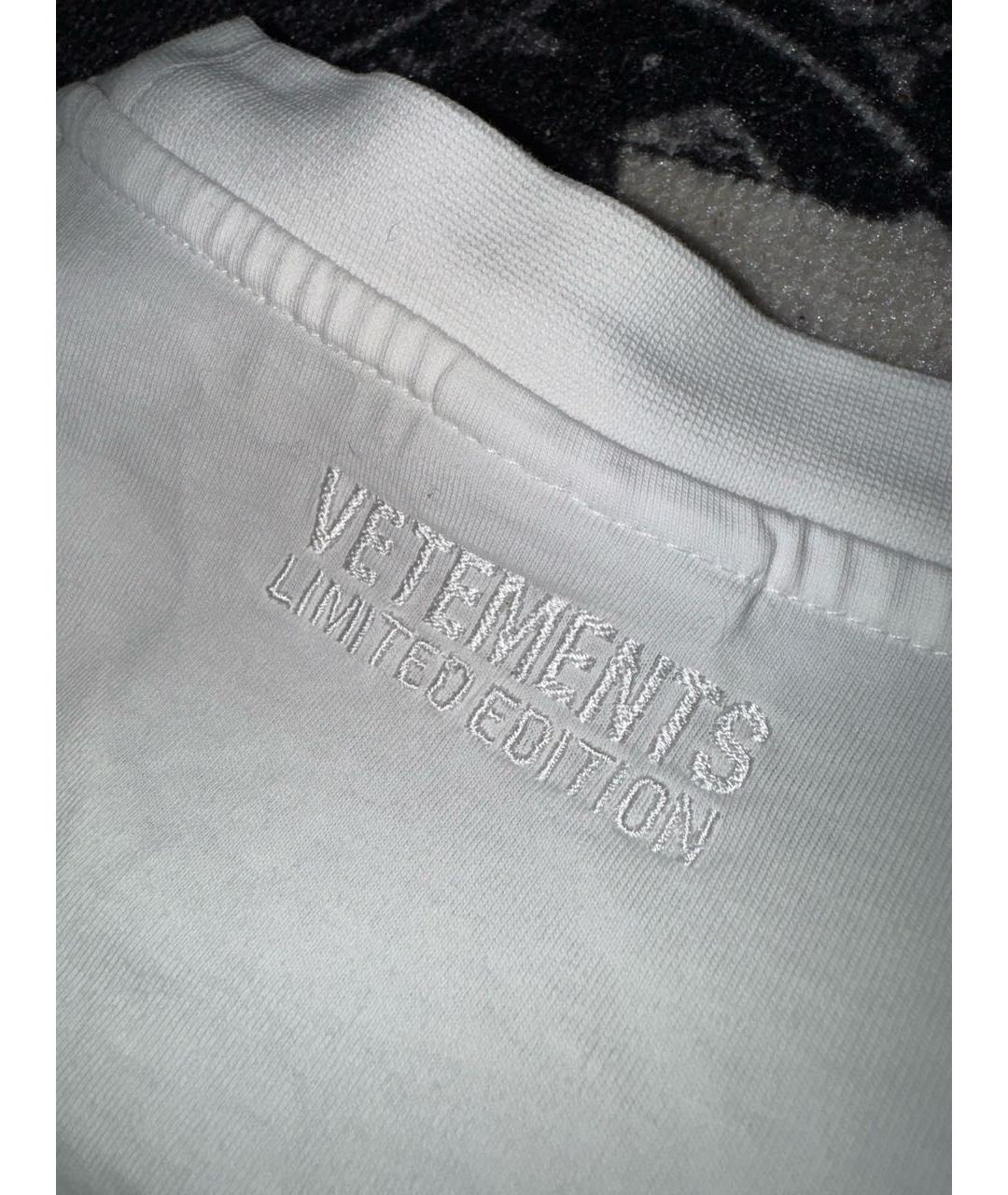 VETEMENTS Белая хлопковая футболка, фото 8